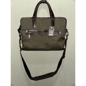 TUMI BEACON HILL BRANCH SLIM LAPTOP BRIEF CASE MESSENGER SATCHEL BAG LEATHER EUC